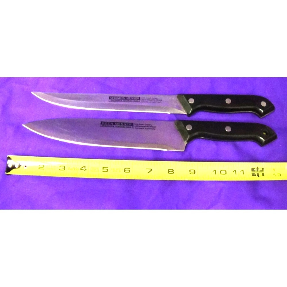 Knife 13" Carving & 13" Chopping TWO Knives -KOCH -SCHINKIN MESSER #146